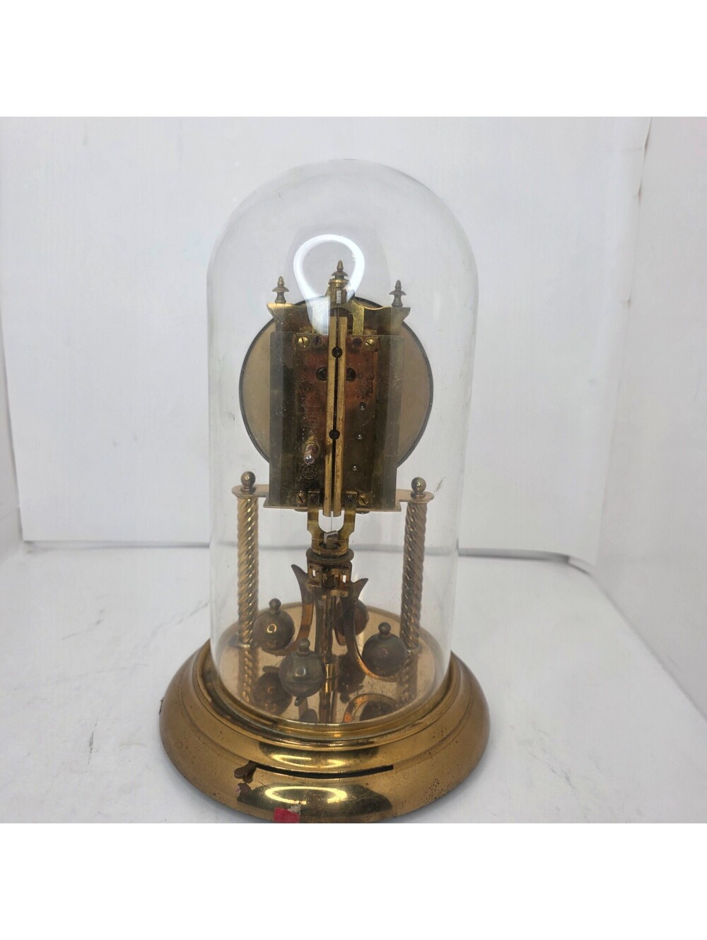 Vintage Heco 400-Day Anniversary Torsion Clock with Glass Dome & Multi Key Works - Picture 2 of 4